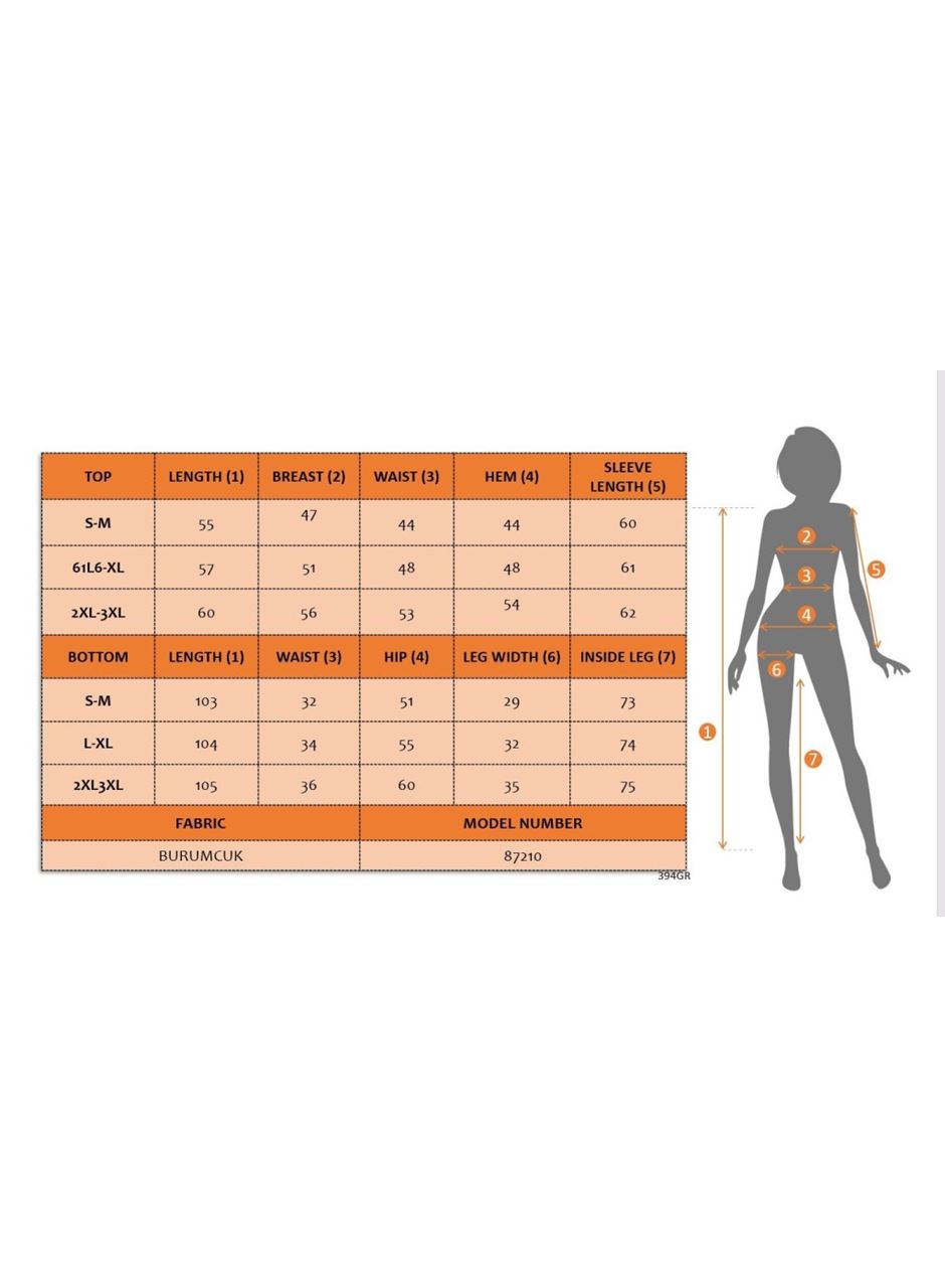 Kadın Uzun Kol Bisiklet Yaka Bürümcük Bluz Ve Pantolon Ikili Takım