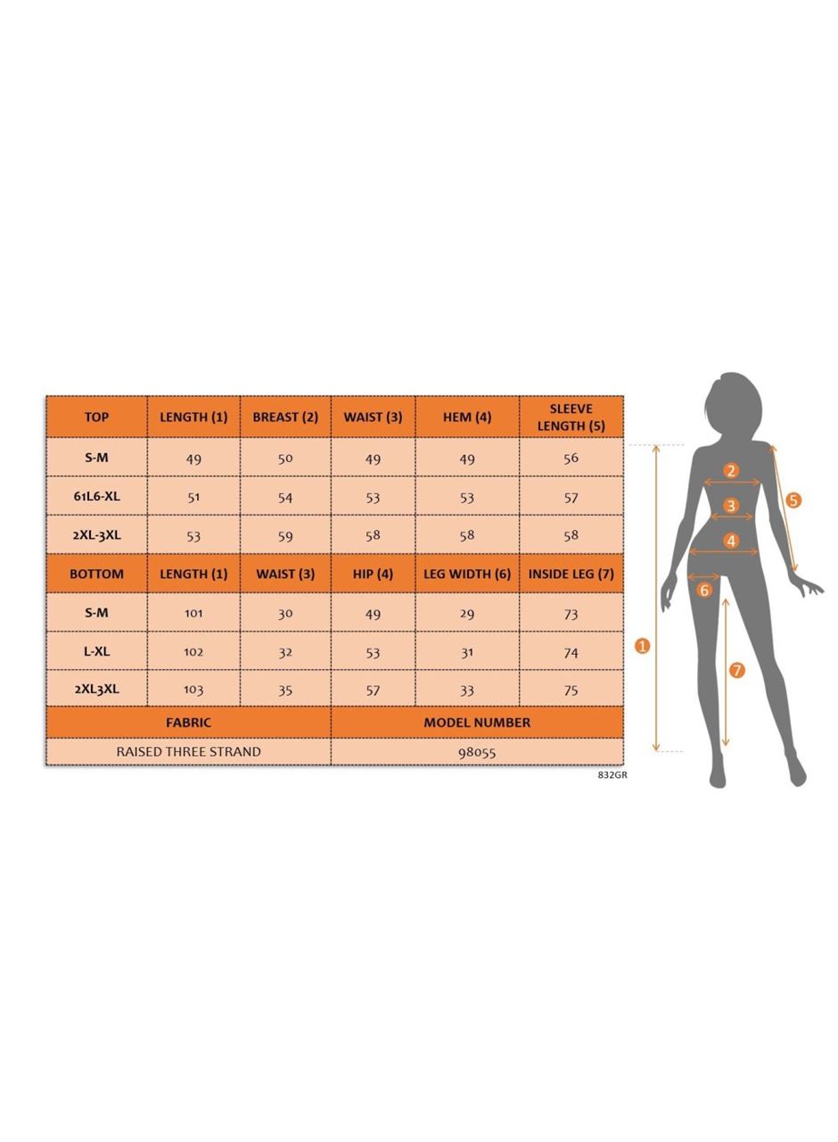 Kadın Uzun Kollu Bisiklet Yaka Desenli Iki Iplik şardonlu Bluz Ve Pantolon Ikili Takım