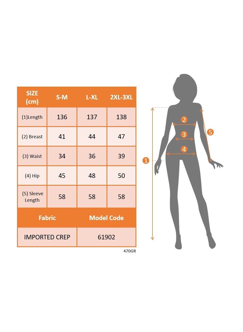 Kadın Uzun Kollu Kruvaze Yakalı Yanları Taşlı Yırtmaçlı Uzun Ithal Krep Elbise