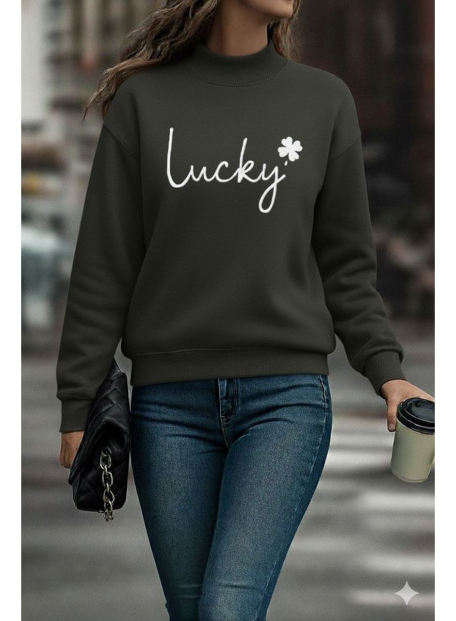 Kadın Uzun Kollu Bisiklet Yaka Viskon Iki Iplik Bluz