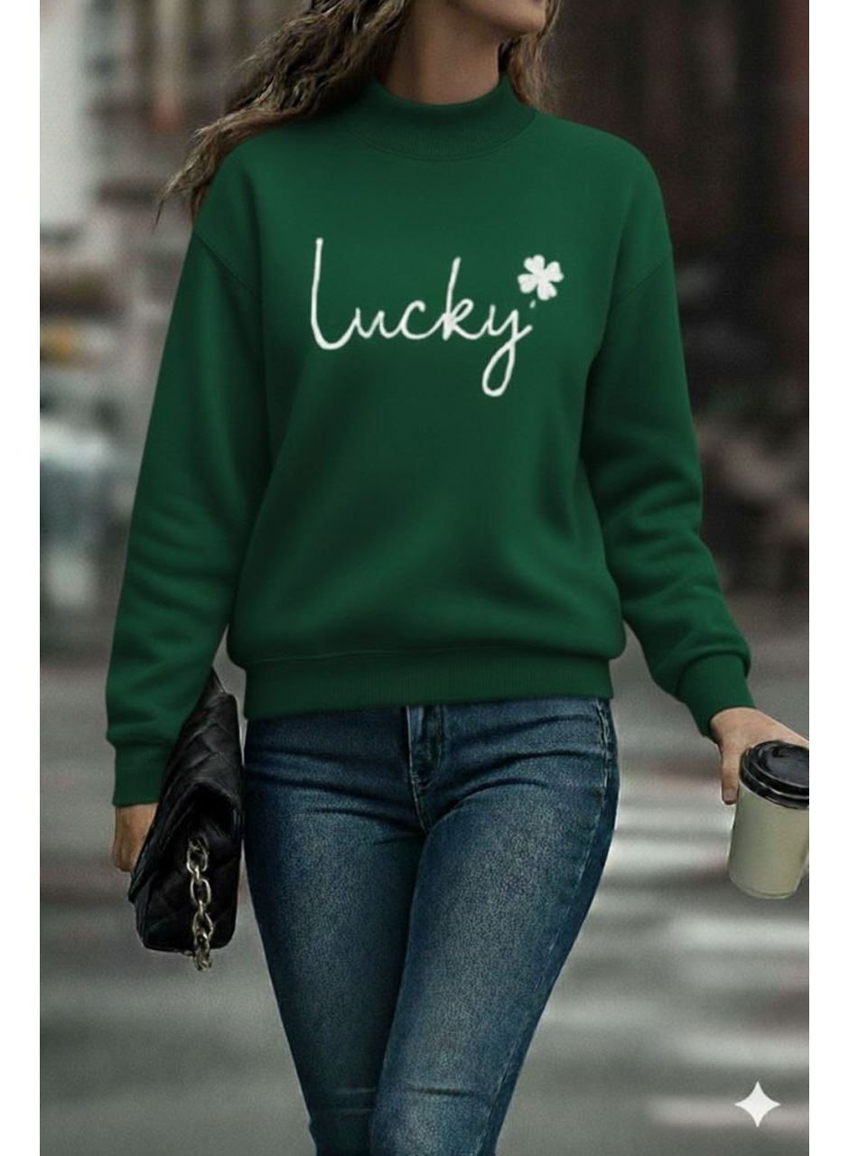 Kadın Uzun Kollu Bisiklet Yaka Viskon Iki Iplik Bluz