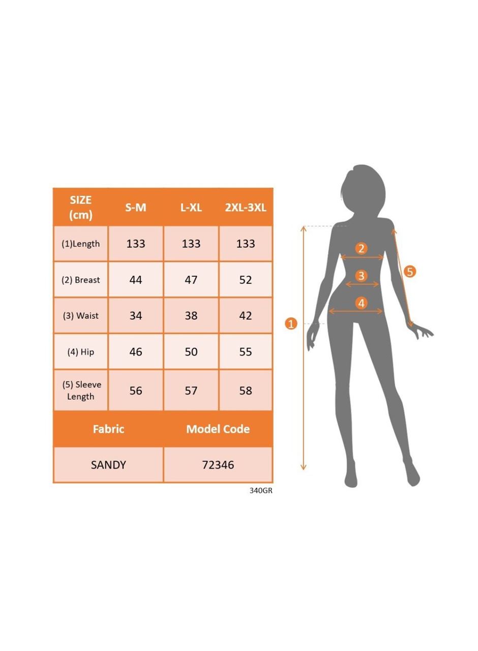 Kadın Uzun Kollu önden çapraz Detaylı Yandan Toka Detaylı Uzun Sandy Elbise