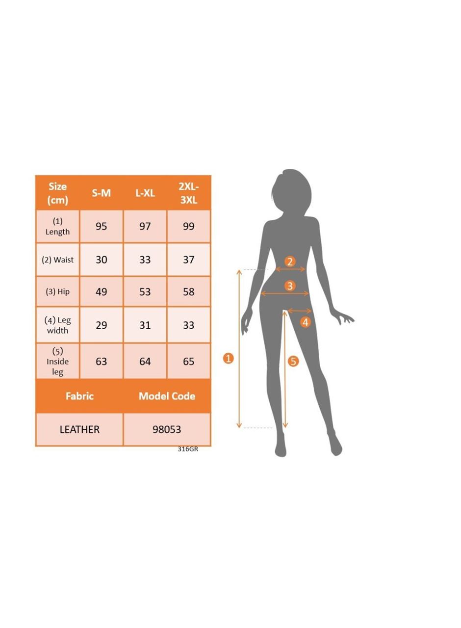 Kadın Yüksek Bel Lastikli Yan şerit Detaylı Deri Pantolon