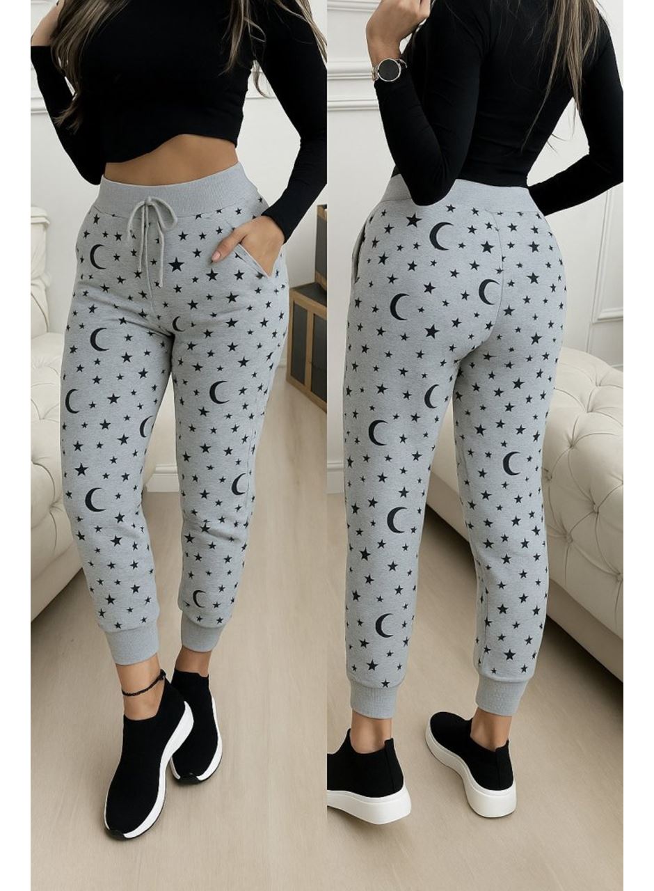 Kadın Yüksek Bel Bağcıklı Desenli Iki Iplik Pantolon