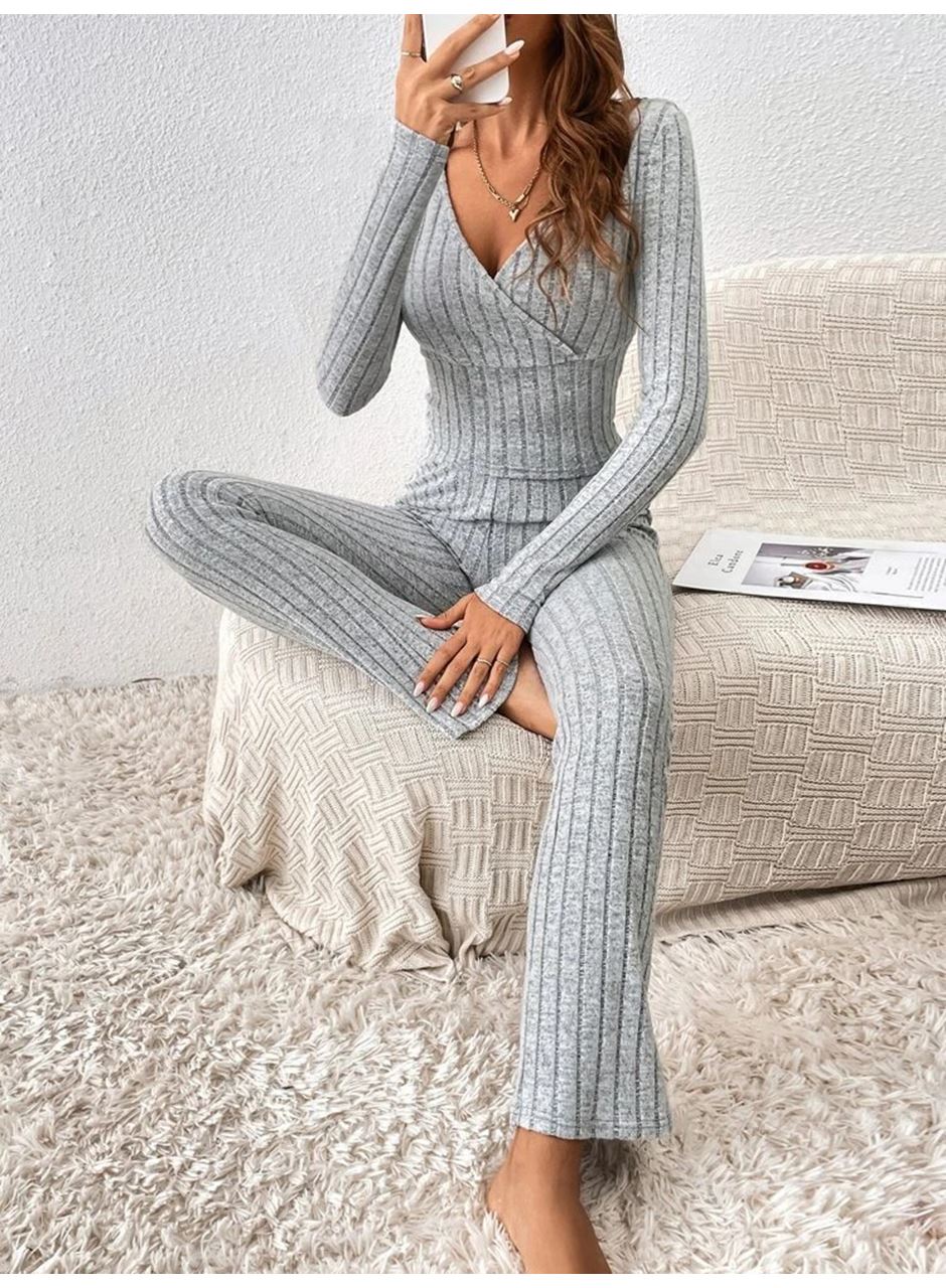 Kadın Uzun Kollu şardonlu Kaşkorse Ikili Takım