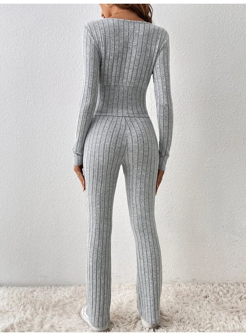 Kadın Uzun Kollu şardonlu Kaşkorse Ikili Takım