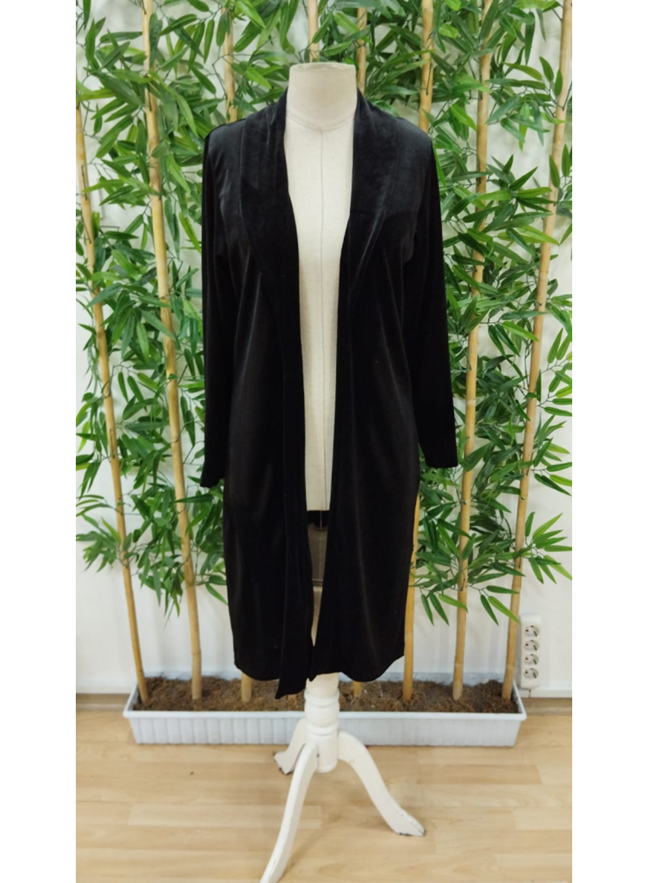 Kadın Uzun Kollu önü Açık Kolları Uzun Midi Ceket