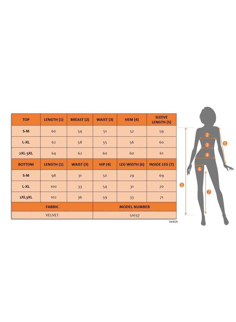 Kadın Uzun Kollu V Yaka Kadife Bluz Ve Pantolon Ikili Takım