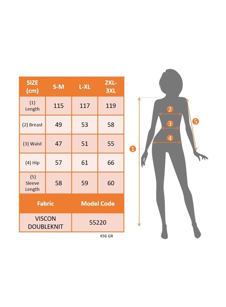 Kadın Uzun Kollu önden Fermuarlı Maxi Viskon Iki Iplik Elbise