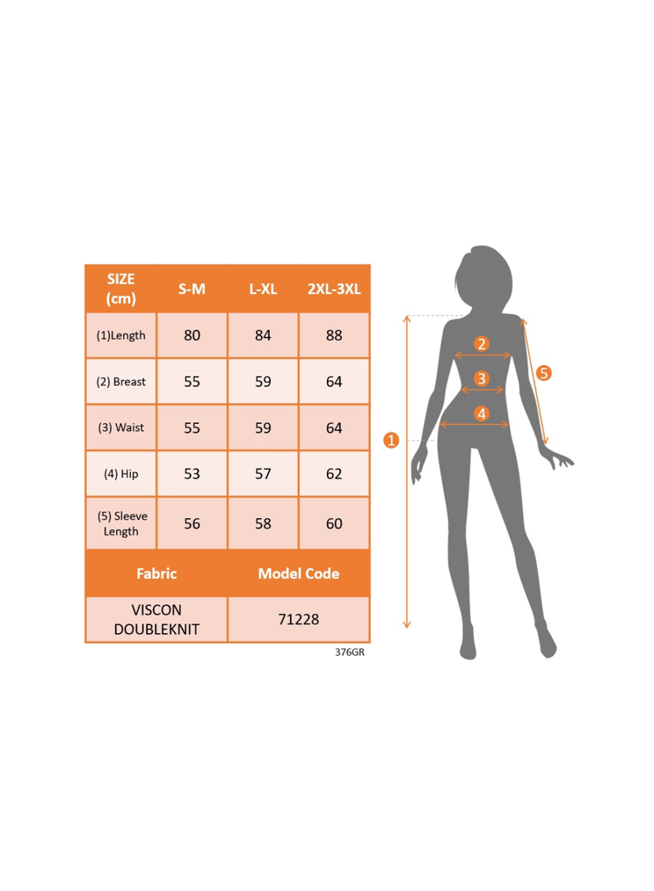 Kadın Uzun Kollu Bisiklet Yaka Kısa Viskon Iki Iplik Elbise