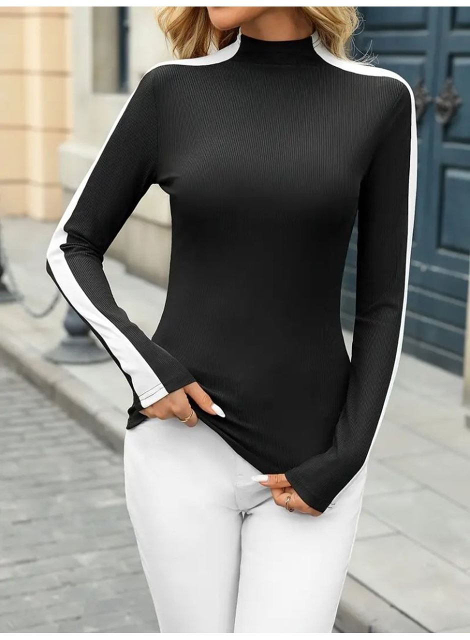 Kadın Uzun Kollu Balıkçı Yaka Kaşkorse Bluz