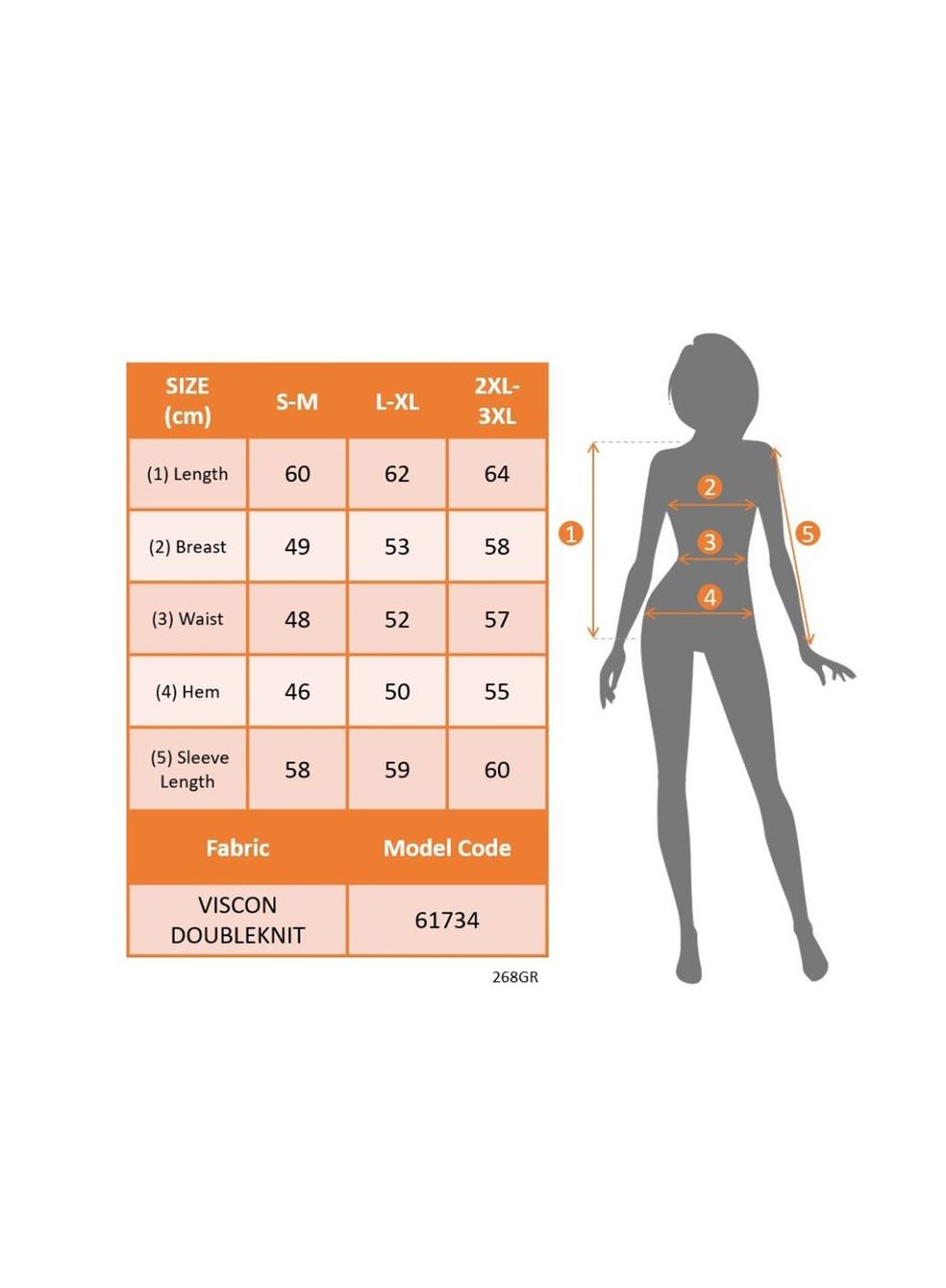 Kadın Uzun Kollu V Yakalı Içi Süprem Desenli Dışı Viskon Bluz