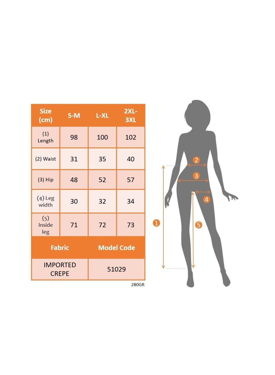 Kadın Yüksek Bel Cepli Paçası Lastikli Ithal Krep Pantolon