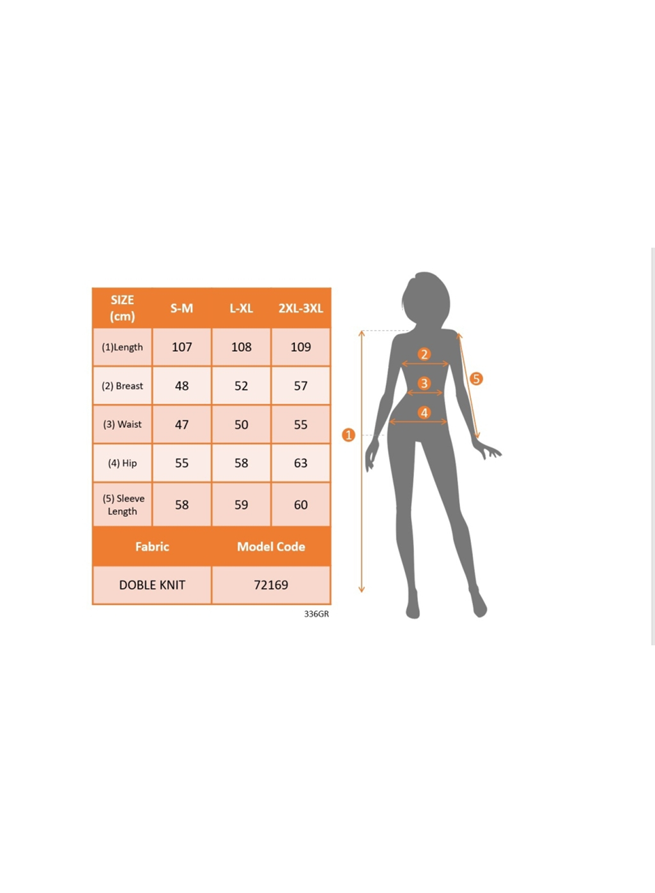 Kadın Uzun Kollu V Yakalı Yandan Yırtmaçlı Iki Iplik Midi Elbise