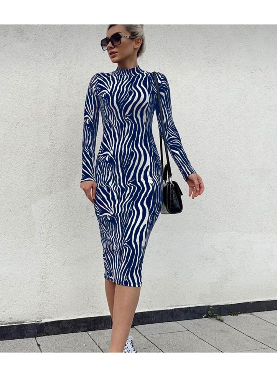 Kadın Uzun Kollu Mikro Midi Elbise