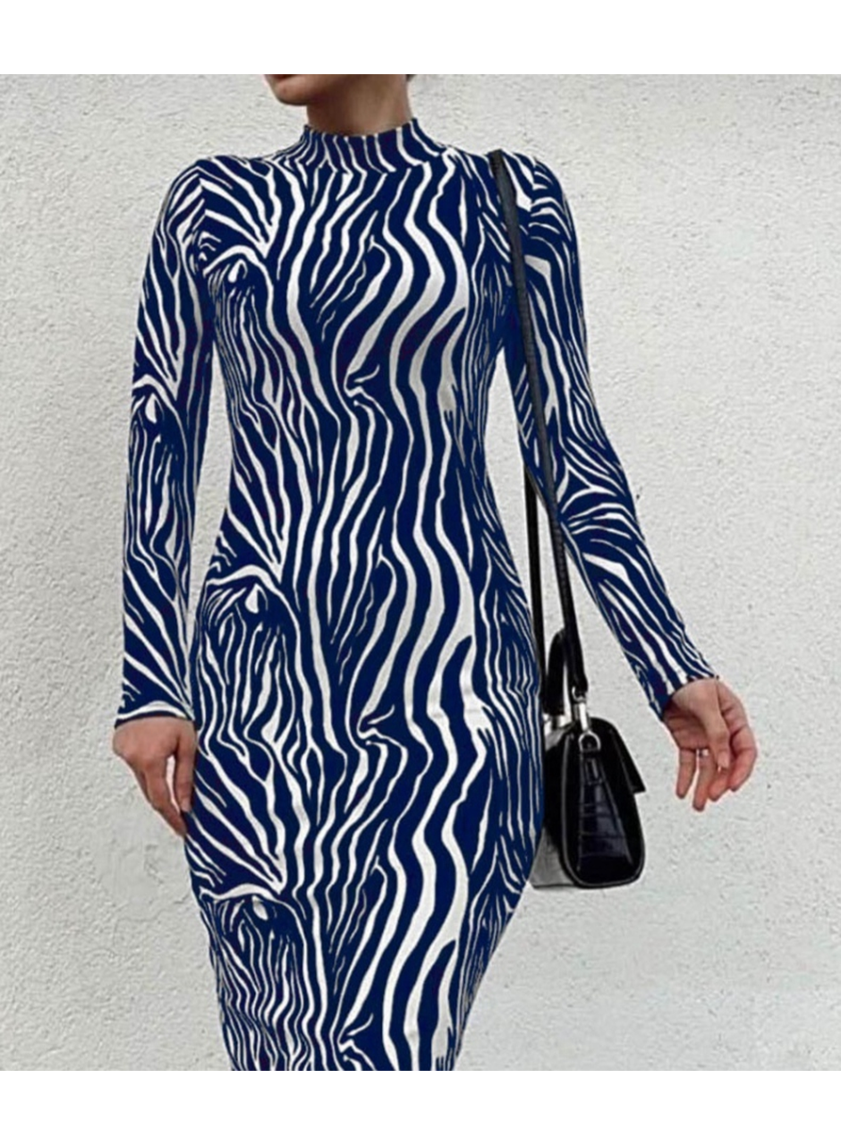 Kadın Uzun Kollu Mikro Midi Elbise