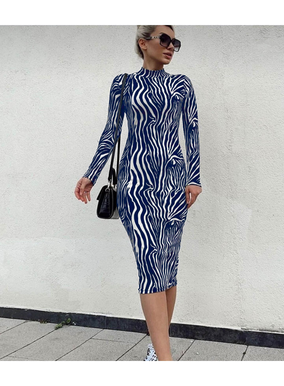 Kadın Uzun Kollu Mikro Midi Elbise