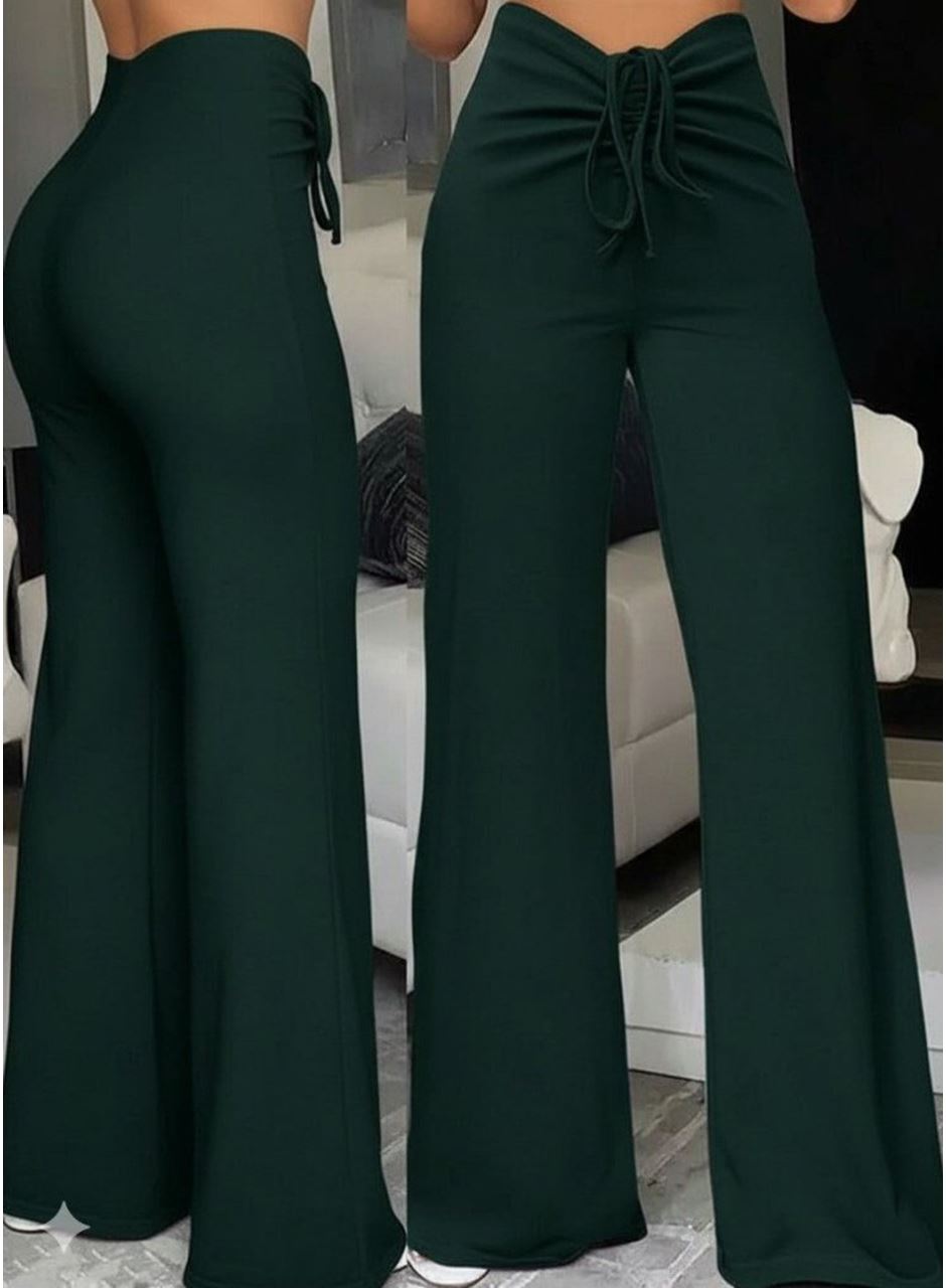 Kadın Yüksek Bel önden Büzgülü Ispanyol Ithal Krep Pantolon