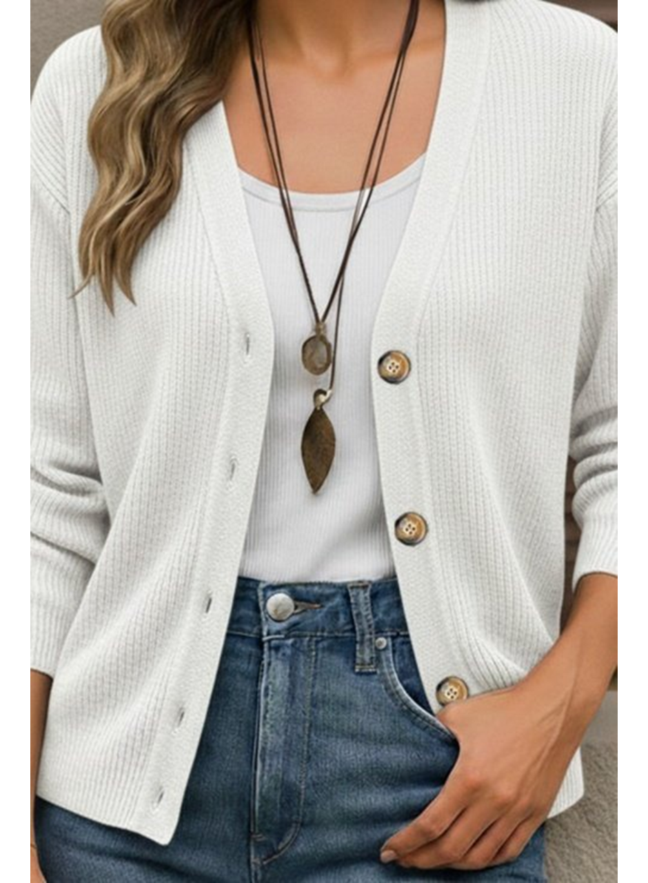 Düğme Detay Triko Bluz