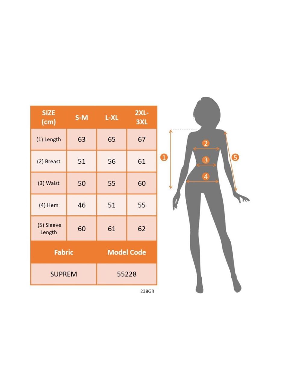 Kadın Uzun Kollu V Yakalı Desenli Süprem Bluz