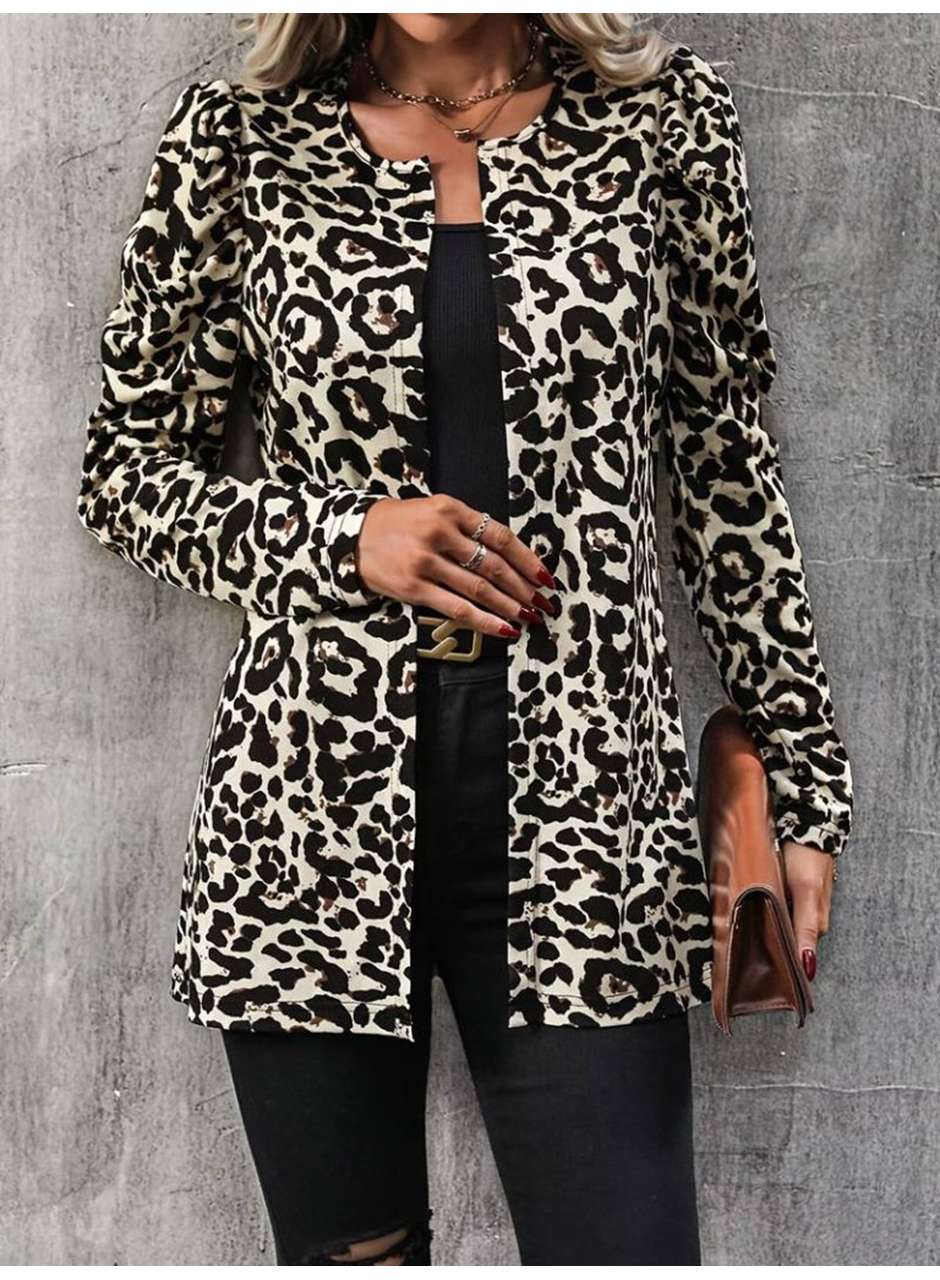 Kadın Uzun Kollu Alın Omuz önü Açık şardonlu Dalgıç Ceket