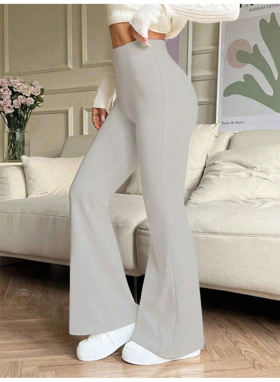 Kadın Yüksek Bel Ispanyol Paçalı Pantolon Tayt