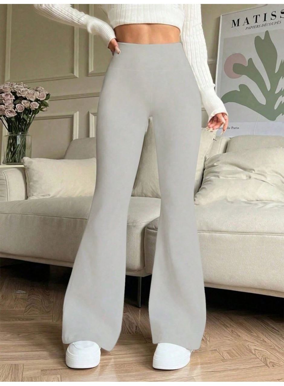 Kadın Yüksek Bel Ispanyol Paçalı Pantolon Tayt
