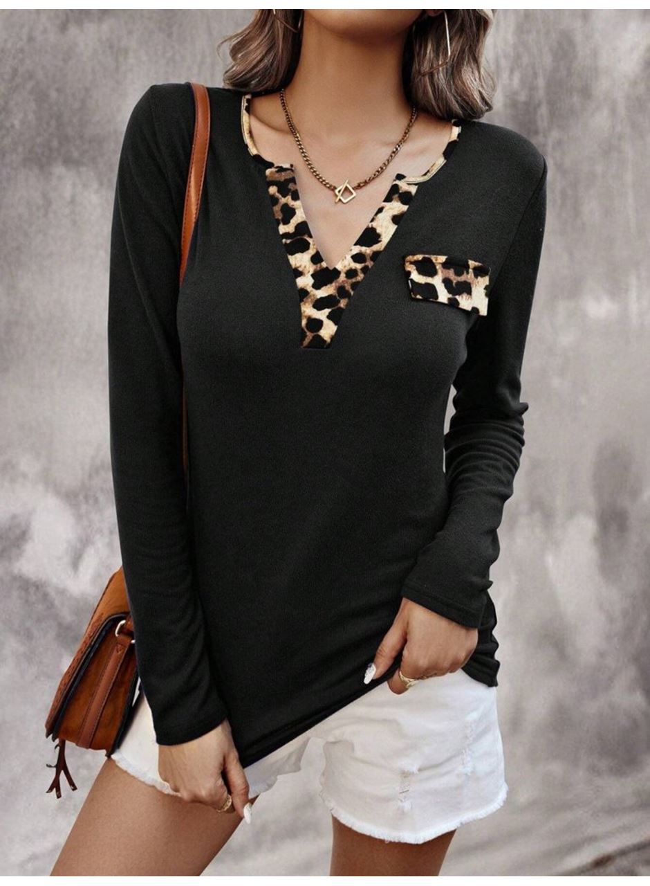 Kadın Uzun Kollu V Yakalı Kaşkorse Bluz