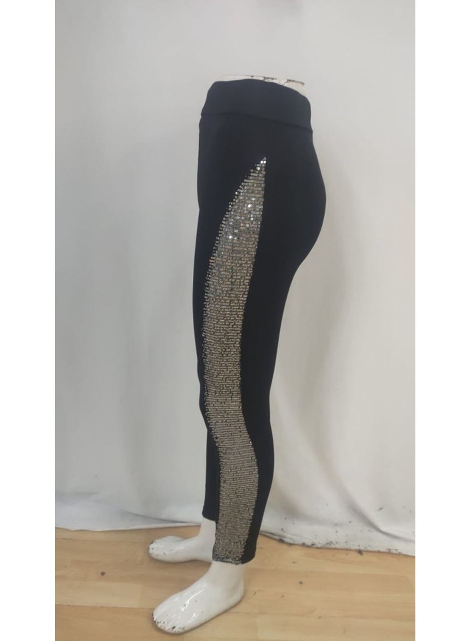 Kadın Yüksek Bel Yarı şerit Pul Payetli Dalgıç Tayt