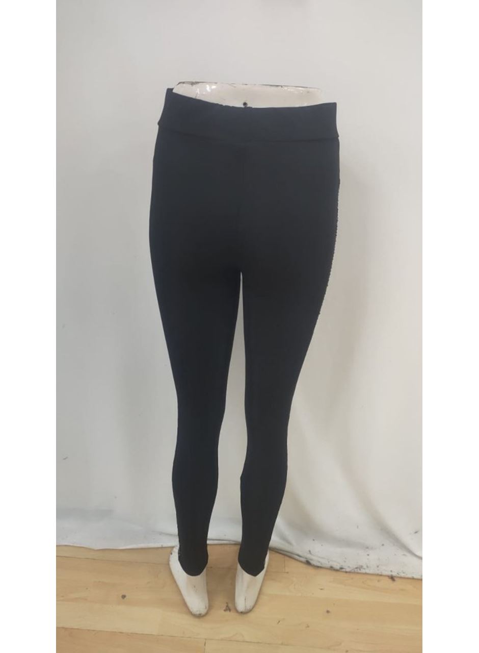 Kadın Yüksek Bel Yarı şerit Pul Payetli Dalgıç Tayt