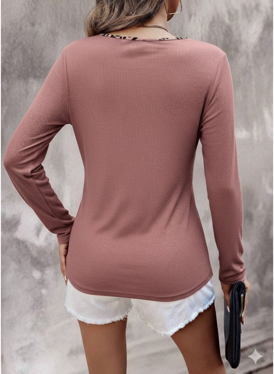 Kadın Uzun Kollu V Yakalı Kaşkorse Bluz