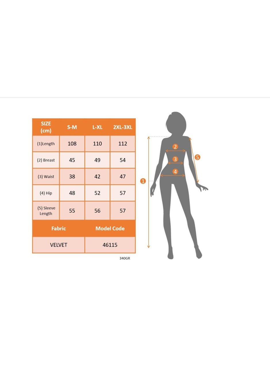 Kadın Uzun Kollu Yakası Açık Yanlardan Büzgülü Taş Detaylı Midi Kadife Elbise