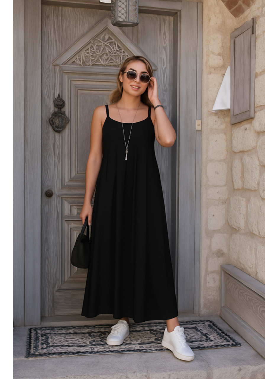 Kadın Ip Askılı V Yakalı Asimetrik Detaylı Aerobin Elbise