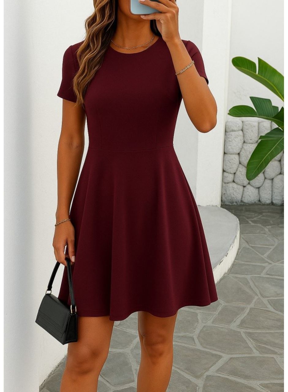 Kadın Kısa Kollu Kiloş Ithal Krep Elbise