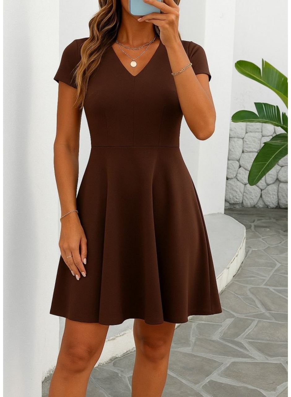 Kadın Kısa Kollu Kiloş Ithal Krep Elbise