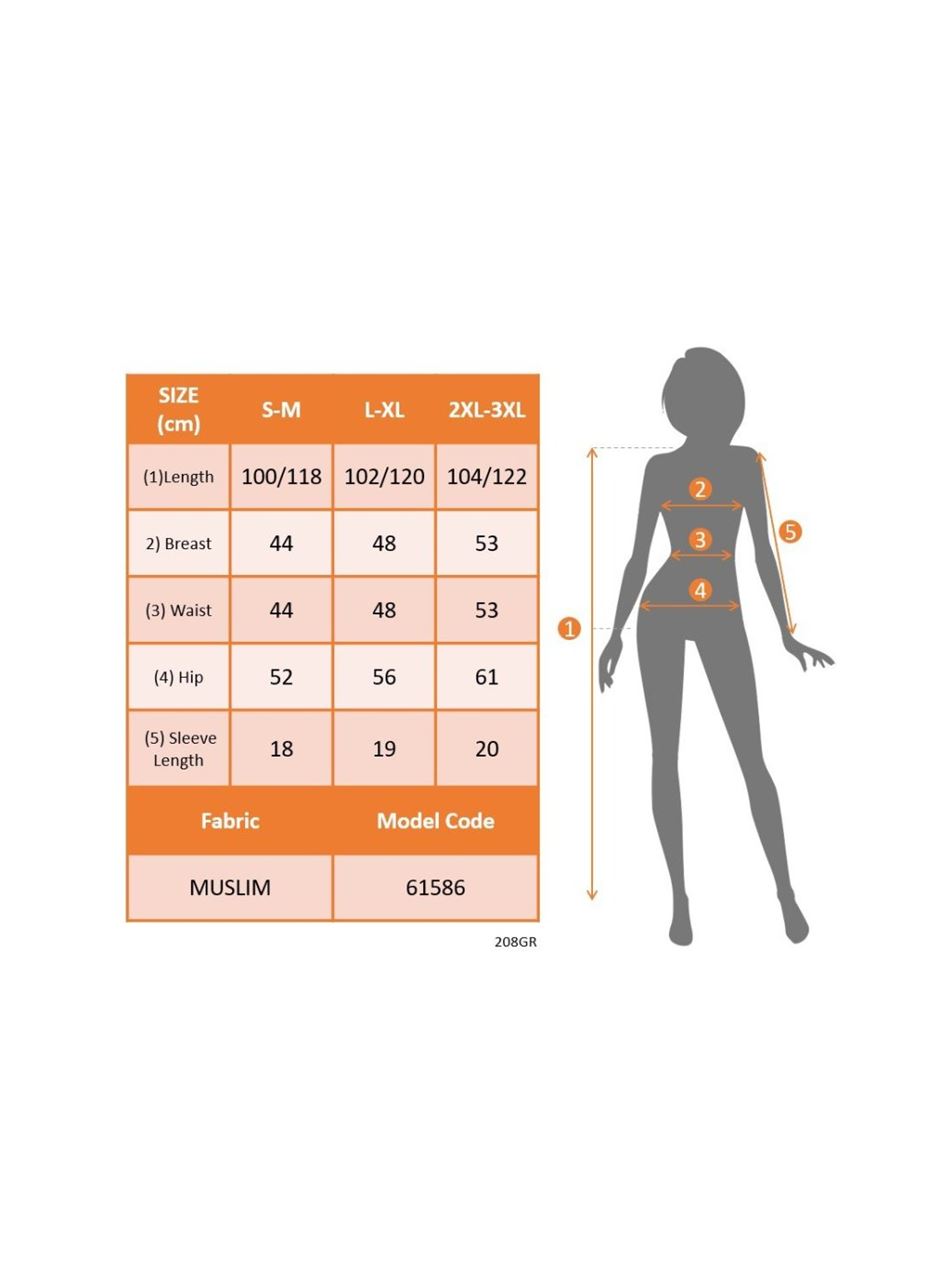 Kadın Kısa Kollu Bisiklet Yaka Düğme Detay Müslim Elbise