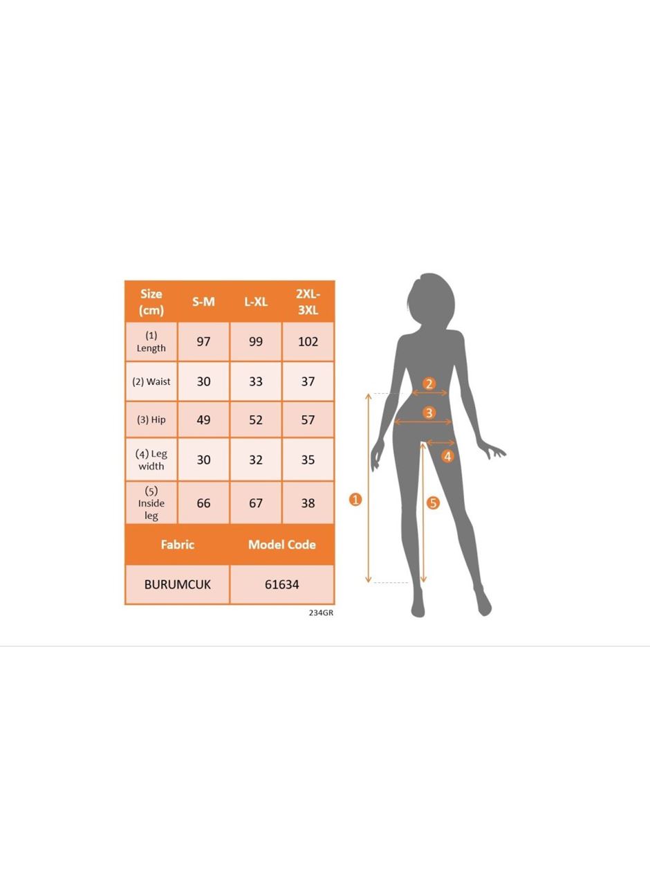 Kadın Yüksek Belli Yanlardan Yırtmaç Detaylı Desenli Bürümcük Pantolon