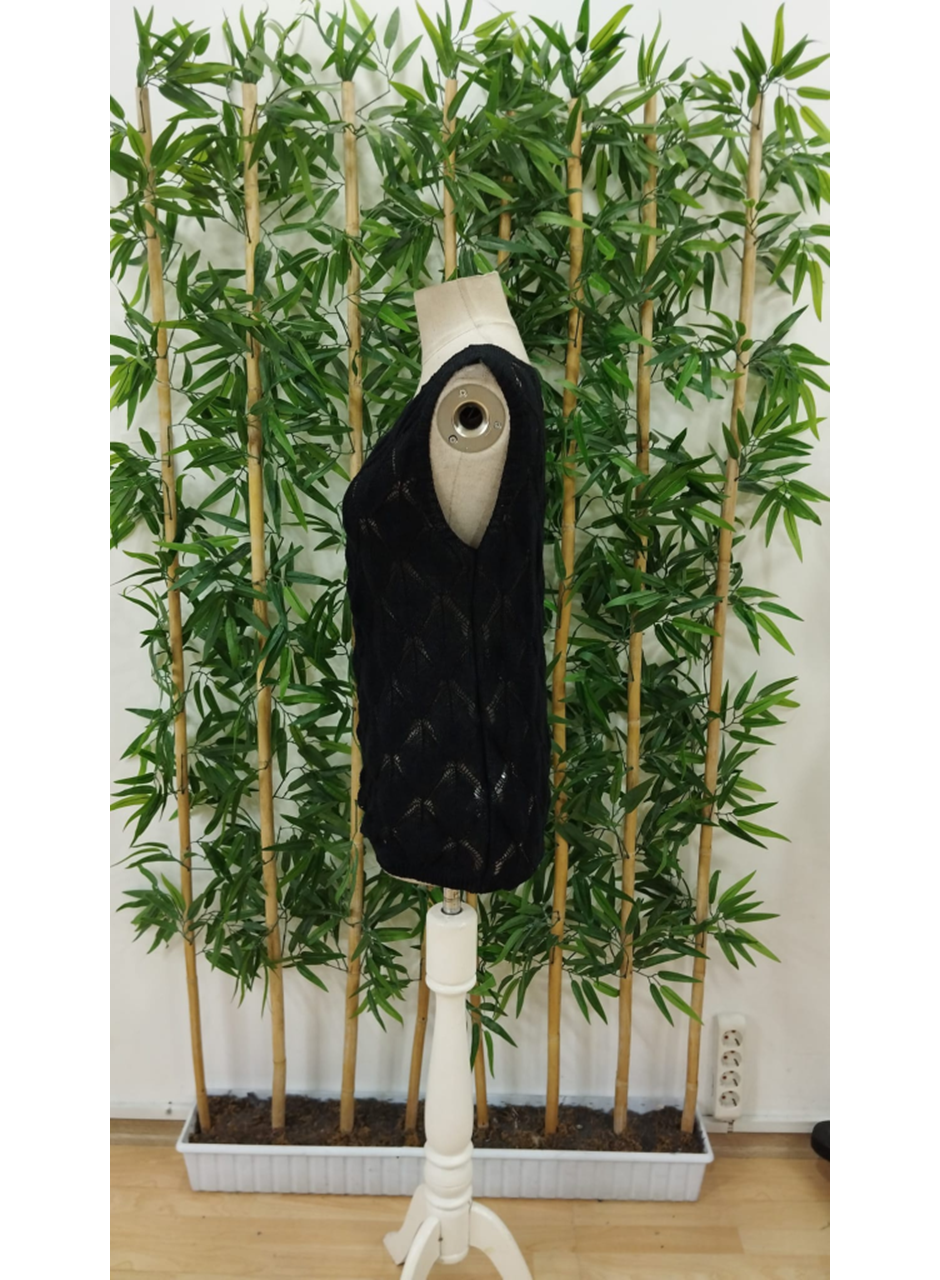 Kadın Askılı Yakalı Desenli Triko Bluz