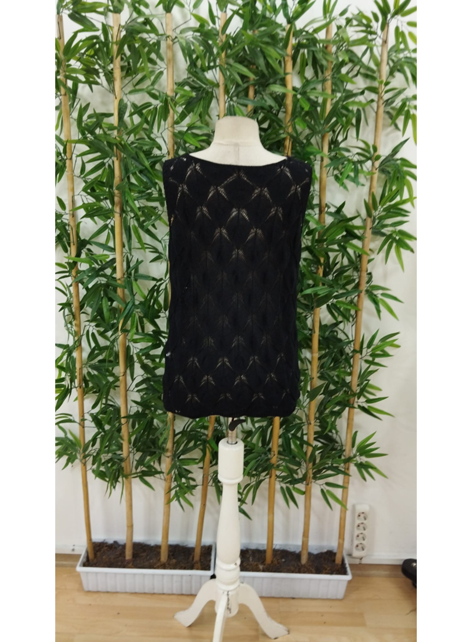 Kadın Askılı Yakalı Desenli Triko Bluz