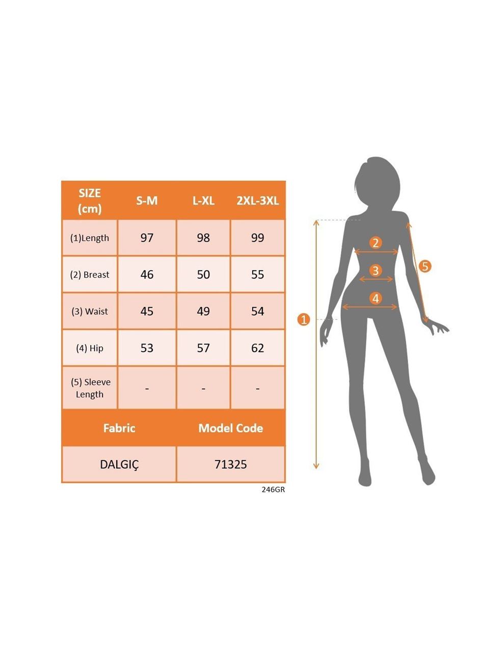 Kadın Askılı Yuvarlak Yakalı Yaprak Desenli Dalgıç Elbise