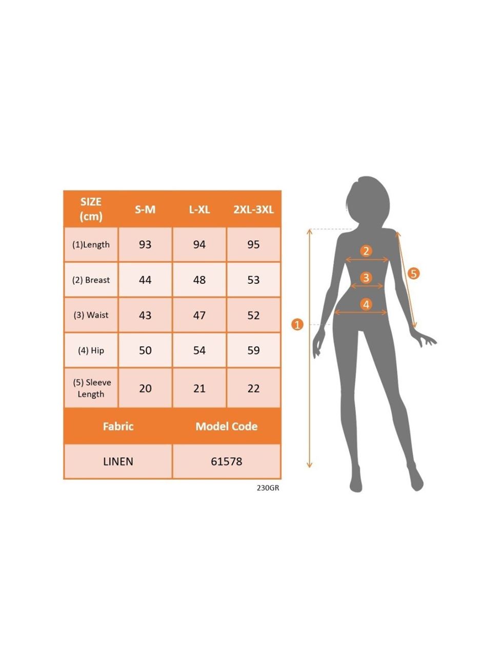 Kadın Kısa Kollu Yakası Açık Fermuarlı Cep Detaylı Ithal Keten Elbise
