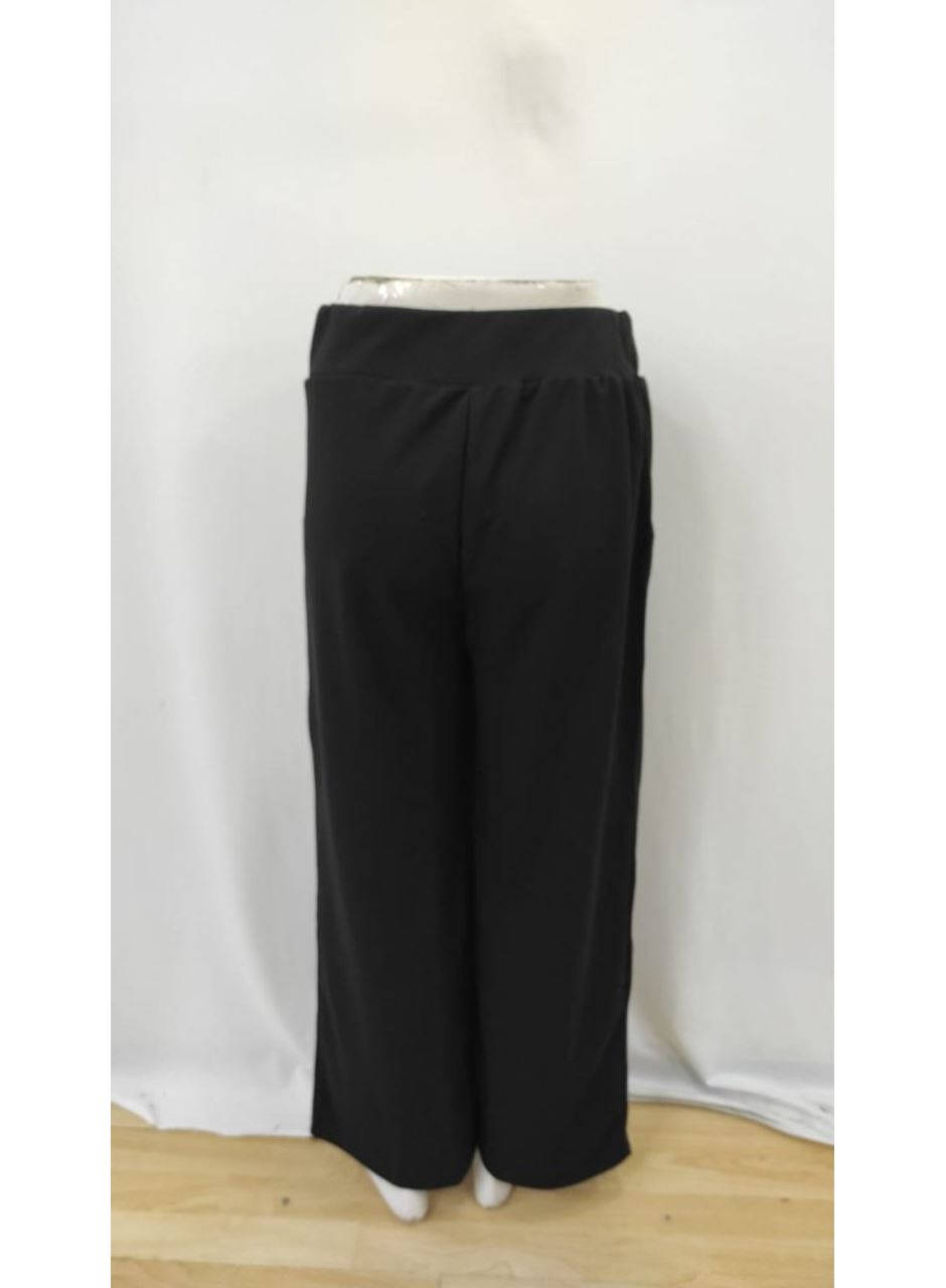 Kadın Beli Lastikli Düğmeli Ithal Krep Pantolon