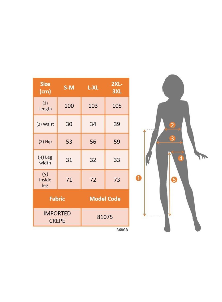 Kadın Beli Lastikli Düğmeli Ithal Krep Pantolon