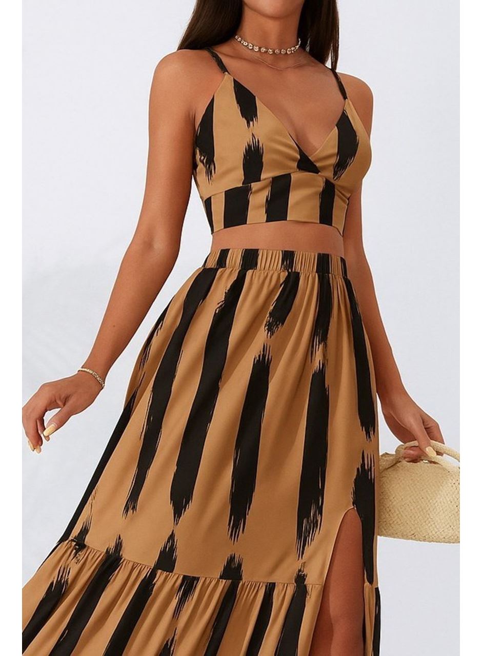 Kadın Kolsuz Askılı Crop Ikili Süprem Takım