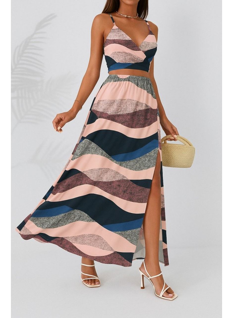 Kadın Kolsuz Askılı Crop Ikili Süprem Takım