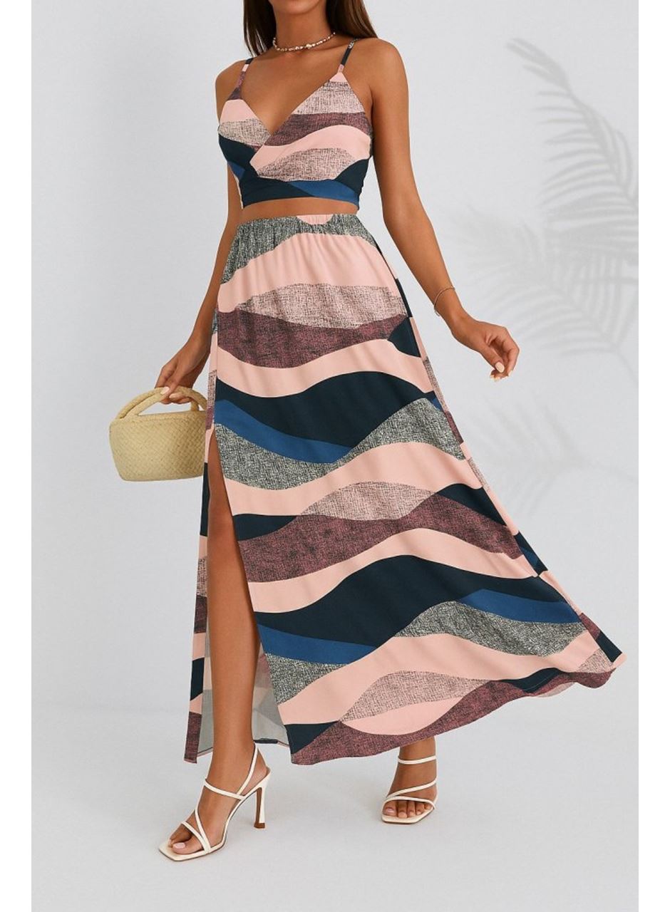 Kadın Kolsuz Askılı Crop Ikili Süprem Takım