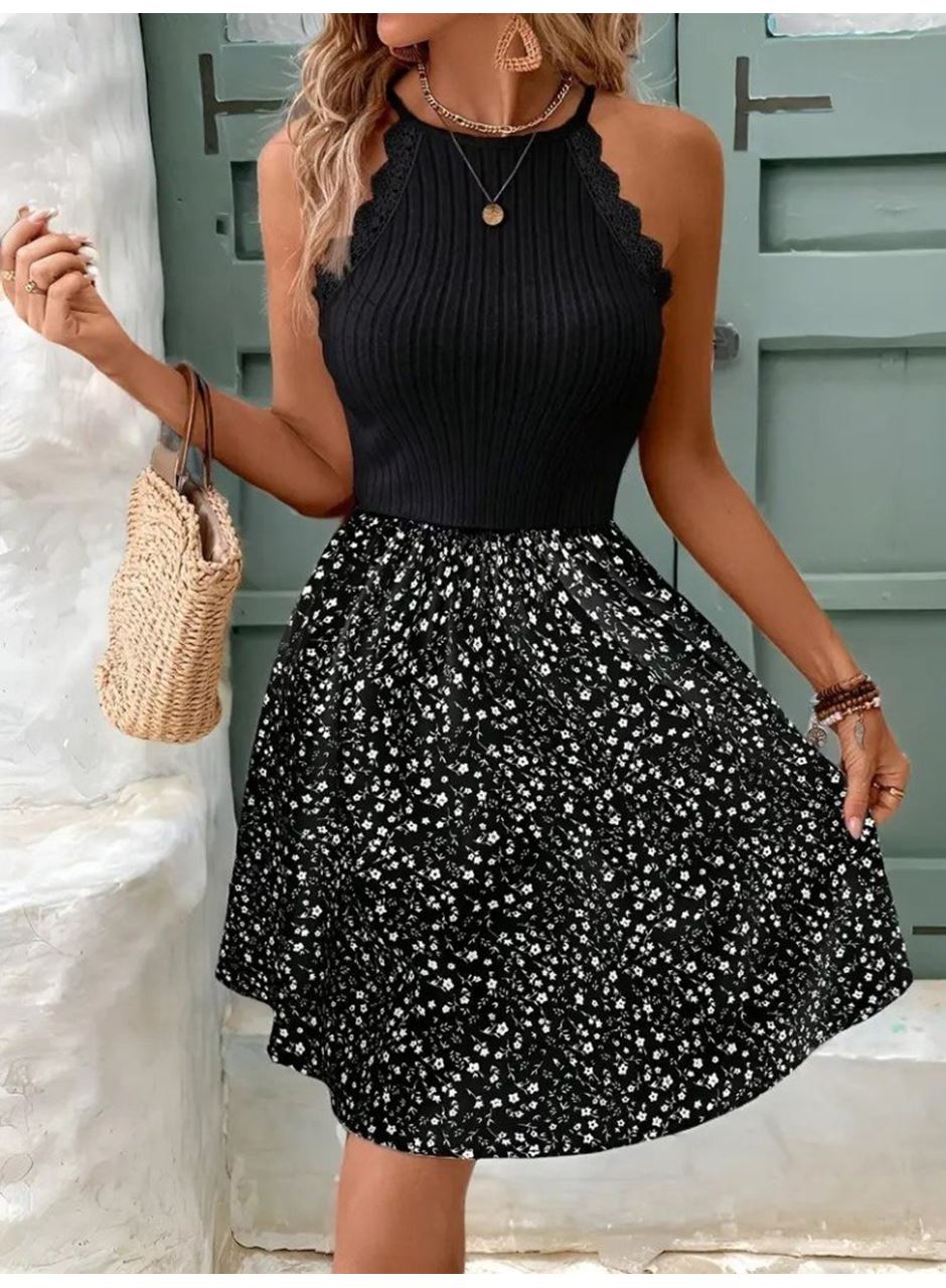 Kadın Omuzlardan Açık Reglan Kol Detaylı üst Fırfırlı Kaşkorse Alt Süprem Elbise