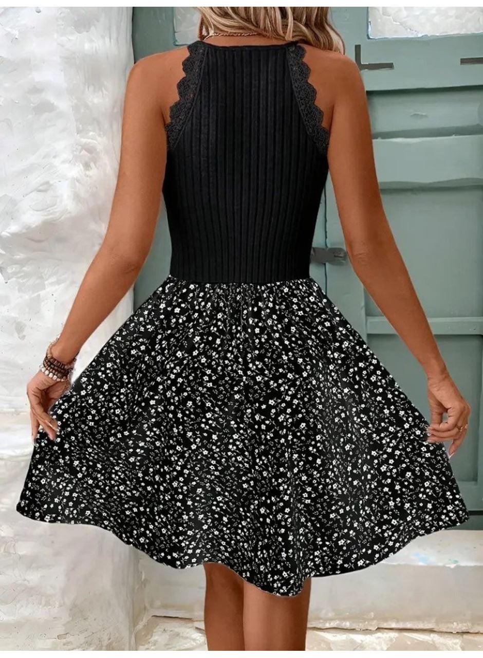 Kadın Omuzlardan Açık Reglan Kol Detaylı üst Fırfırlı Kaşkorse Alt Süprem Elbise