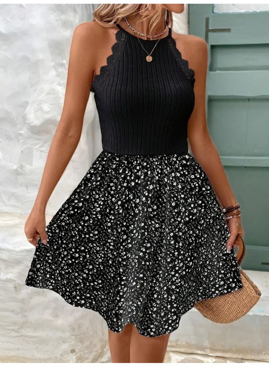 Kadın Omuzlardan Açık Reglan Kol Detaylı üst Fırfırlı Kaşkorse Alt Süprem Elbise