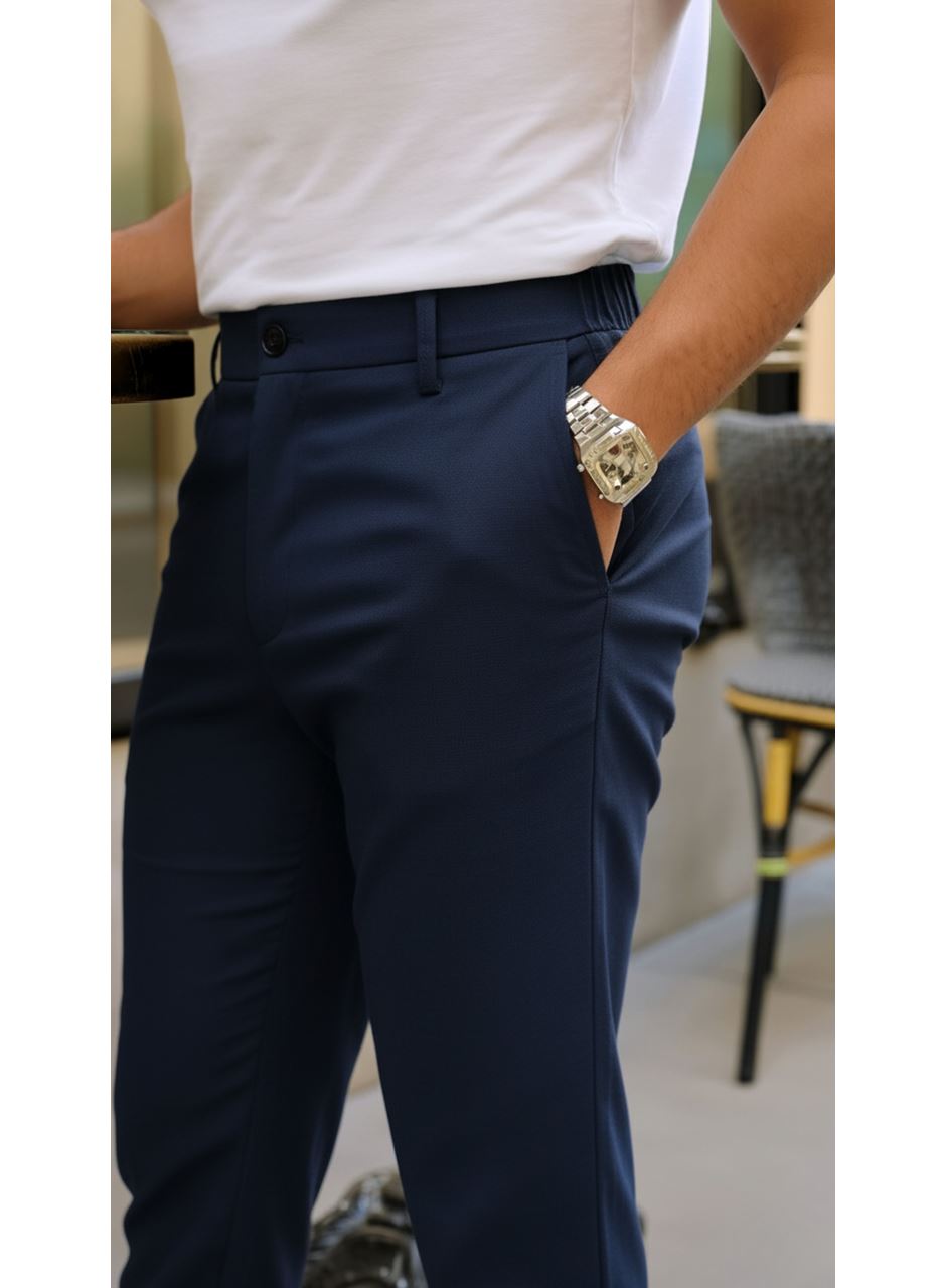 Erkek Cepli Slimfit Atlas Pantolon